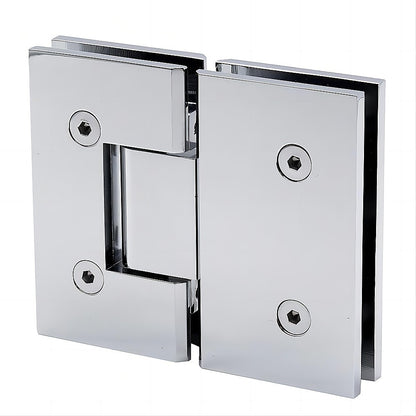 100x70cm Corner Frameless Shower Screen with Chrome Channel and SS Hinges, Square Knob Handle