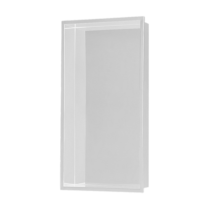 641 x 336 x 101mm Shower Niche Single Shelf Organizer No Tile Needed in White