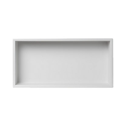 641 x 336 x 101mm Shower Niche Single Shelf Organizer No Tile Needed in White