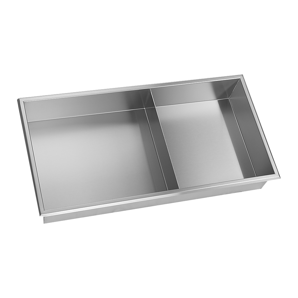 641 x 336 x 101mm Shower Niche Double Shelf Organizer No Tile Needed in Stainless Steel Finish