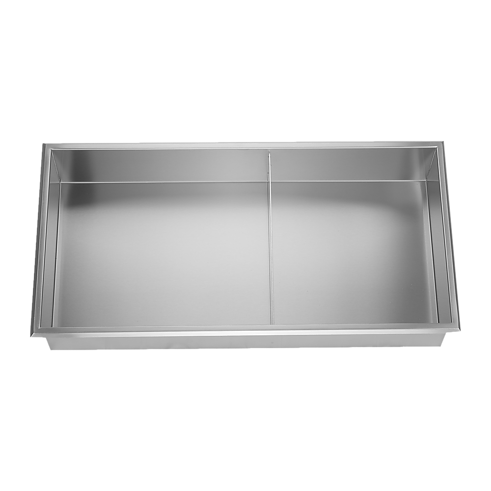 641 x 336 x 101mm Shower Niche Double Shelf Organizer No Tile Needed in Stainless Steel Finish