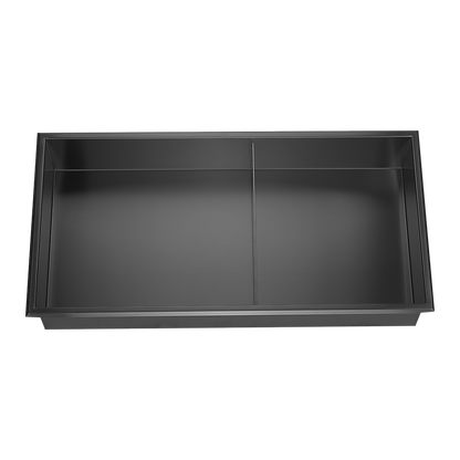 641 x 336 x 101mm Shower Niche Double Shelf Organizer No Tile Needed in Black