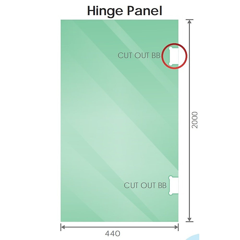 110x120cm Double Door Corner Shower Screen with Channels and SS Hinges - Chrome