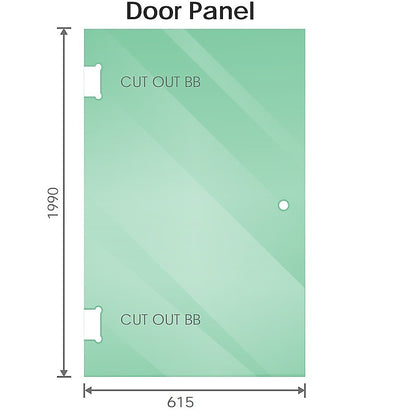 100cm Frameless Diamond Shower Screen with Chrome Brackets and SS Hinges, Round Knob Handle