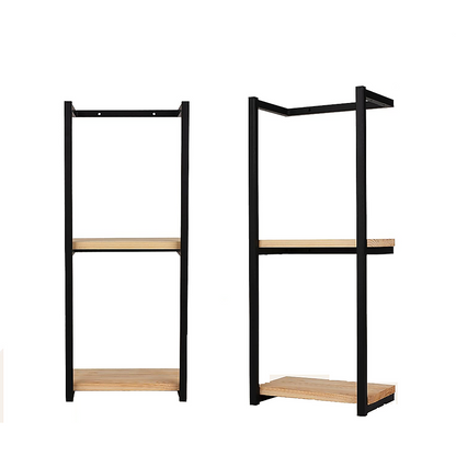 Stylish Bathroom Towel Storage Rack with Wooden Shelves