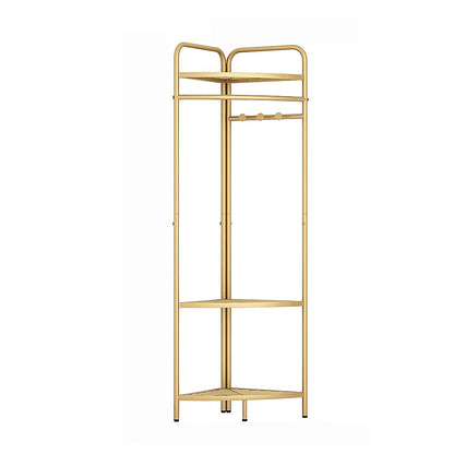 Corner Gold Clothing Rack Clothes Bedroom Storage