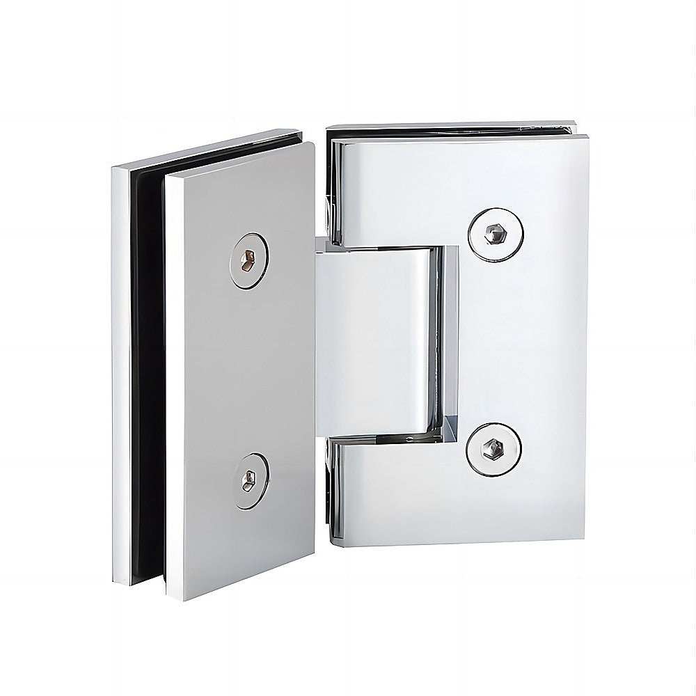 90cm Frameless Diamond Shower Screen with Chrome Brackets and SS Hinges, Round Handle