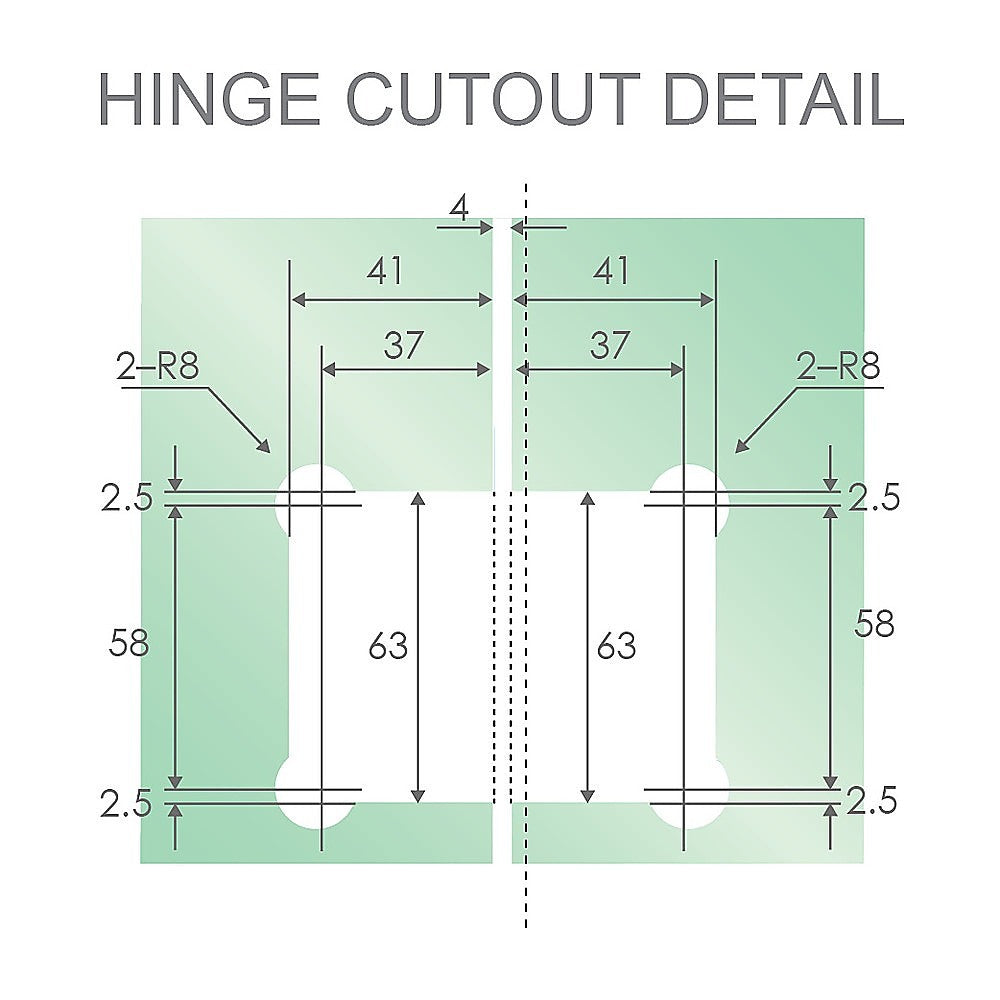 90cm Frameless Diamond Shower Screen with Chrome Brackets and SS Hinges, Round Handle