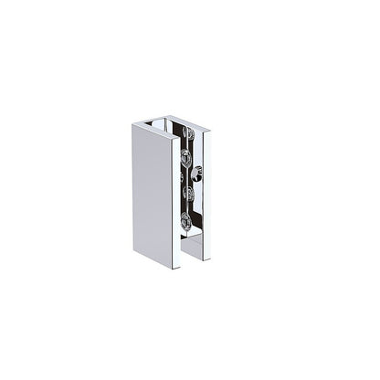 90cm Frameless Diamond Shower Screen with Chrome Brackets and SS Hinges, Round Handle