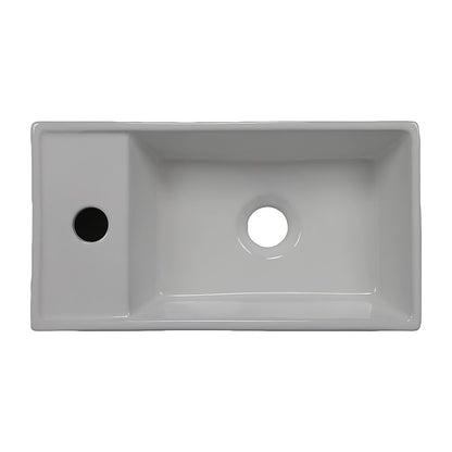 Small Compact Bathroom Cloakroom Hand Wash Basin Sink Ceramic Wall Hung