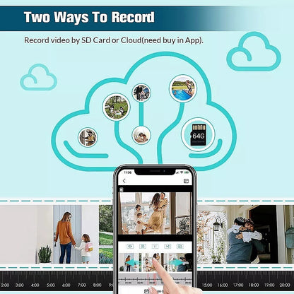 9MP Wireless Solar Camera WIFI Security Outdoor Battery PTZ CCTV Home House V380