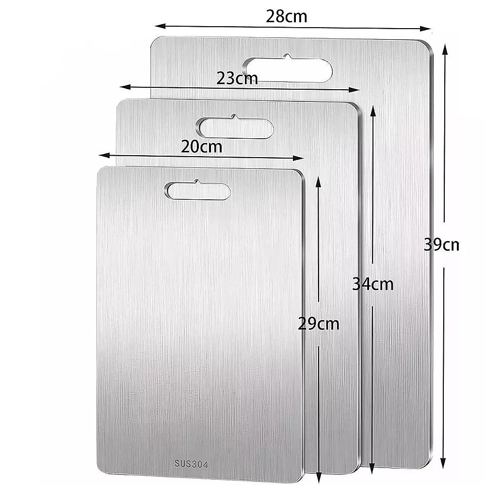 3 x 304SS Cutting Chopping Board Stainless Steel