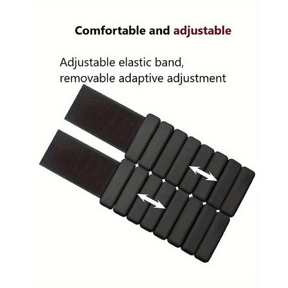 2-Piece Ankle & Wrist Weights – 1kg Pair Adjustable Workout Bangles (Black)