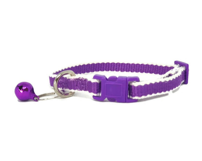 100% Pure Bamboo Fibre Cat Collar Plastic Buckle Purple