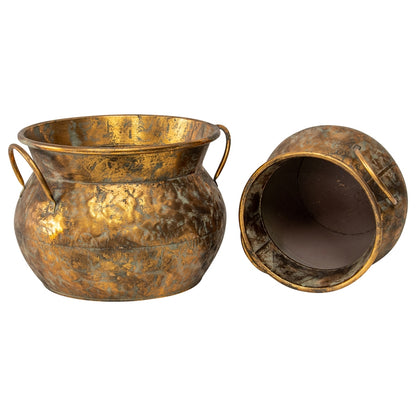 Set 2 Antique Lustre Pots 37cm