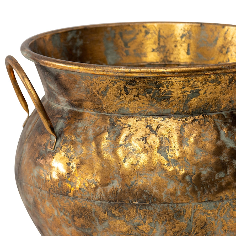 Set 2 Antique Lustre Pots 37cm