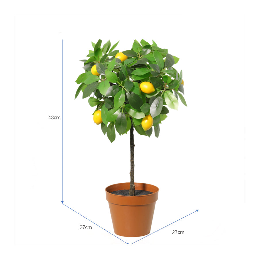 Potted Artificial Lemon Tree 43cm