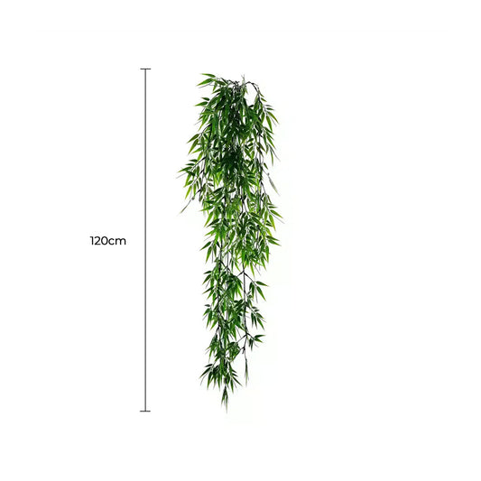 Vivid Green Hanging Artificial Ruscas Plant UV Resistant 120cm