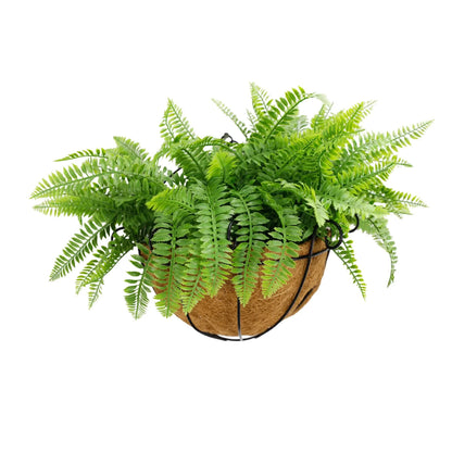Artificial Hanging Fern Basket 30cm x 40cm Long UV Resistant
