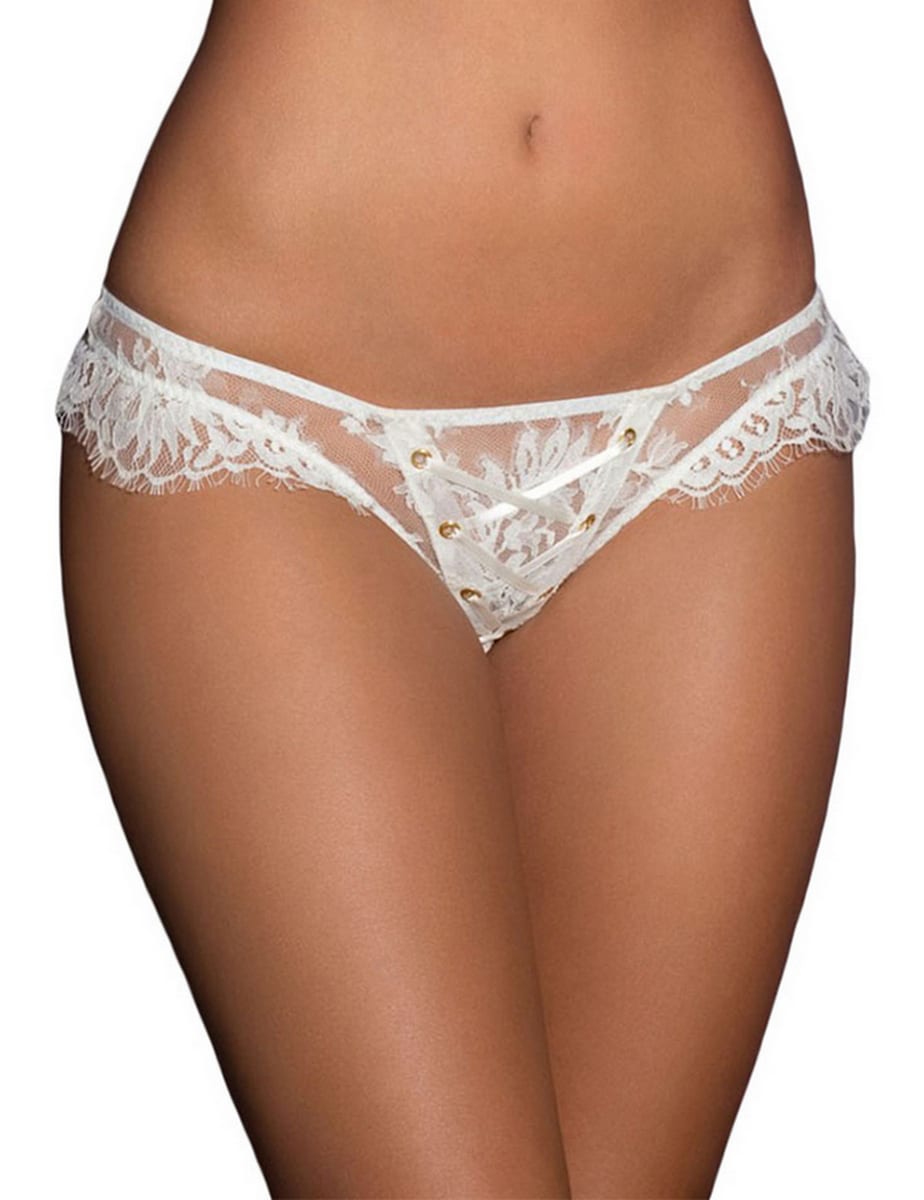 White Ribbon Eyelash Lace Panty by My Secret Drawer ®