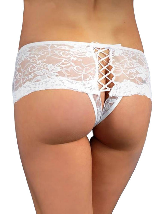 Sweet Delight Open Crotch Floral Lace Panty by My Secret Drawer ®