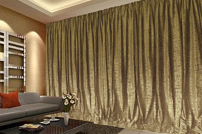 Large Thick Velvet Curtain Stunning Flocking 560x230cm+30Hooks Gold