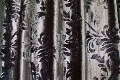 Large Thick Velvet Curtains Stunning Flocking 580x270cm+Hook Pinch Pleat Silver Grey