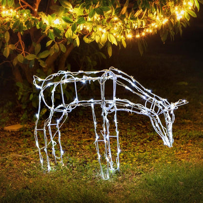 Battery Operated LED Reindeer – 2 Style Options: Feeding and Standing - Feeding