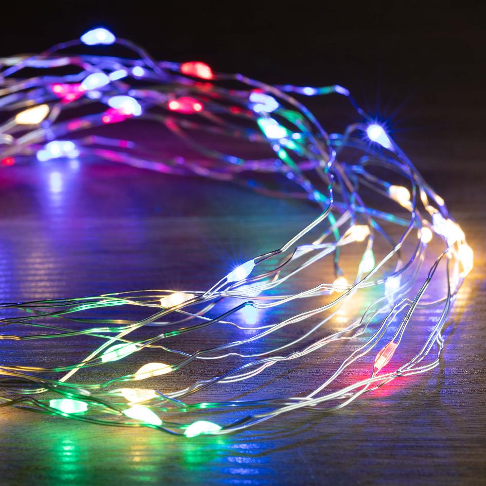 Battery Operated 30 LED Wire Pin Lights – 3m, available in 3 Colors - Warm White