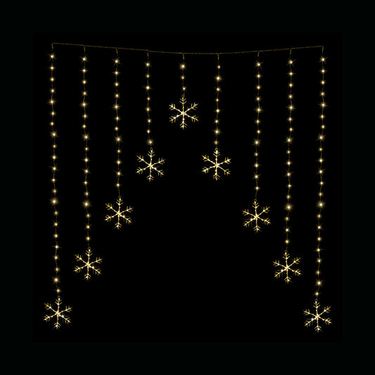 LED Snowflakes Curtain Lights avialable in 2 Colors - Cool White