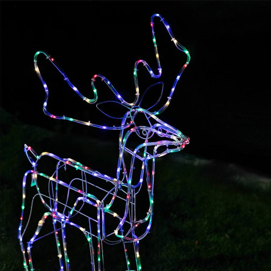 LED Twinkling Standing Reindeer – 110cm available in 2 Colors - Cool White