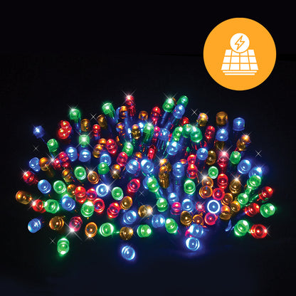 Solar + USB 300 LED Dual Use Fairy Lights – 29.9m, available in 3 Colors - Multicolor