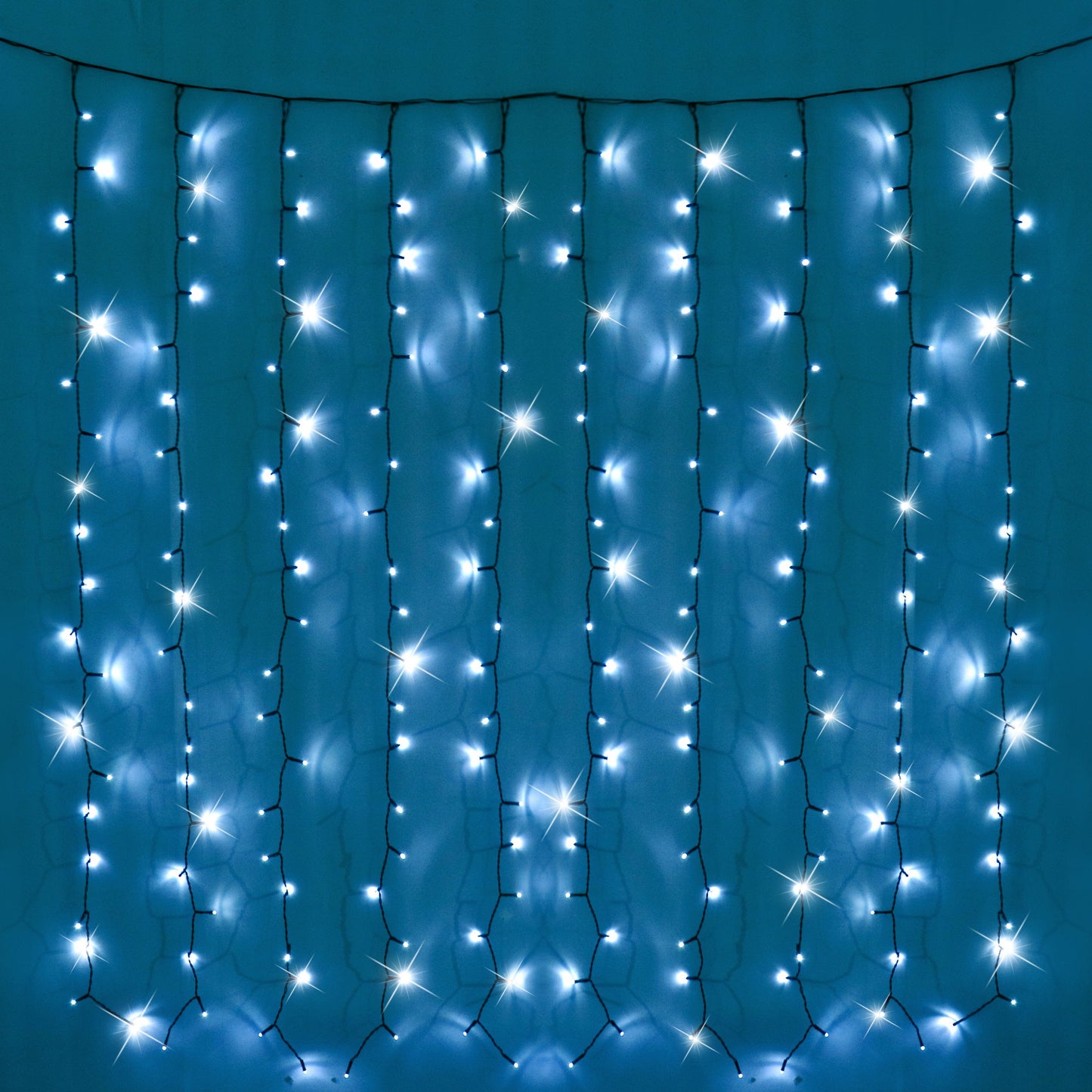 Battery Operated 200 LED Curtain Light – 140 x 140cm, available in 3 Colors - Warm White