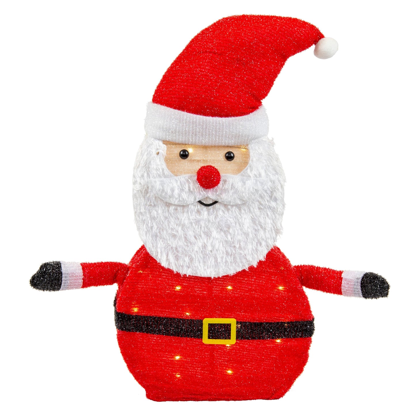 LED Collapsible Tinsel Santa 70cm Twinkling