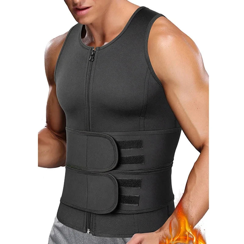 NNEOBA Body Shaper Waist Trainer Sauna Vest XXL Double Belt