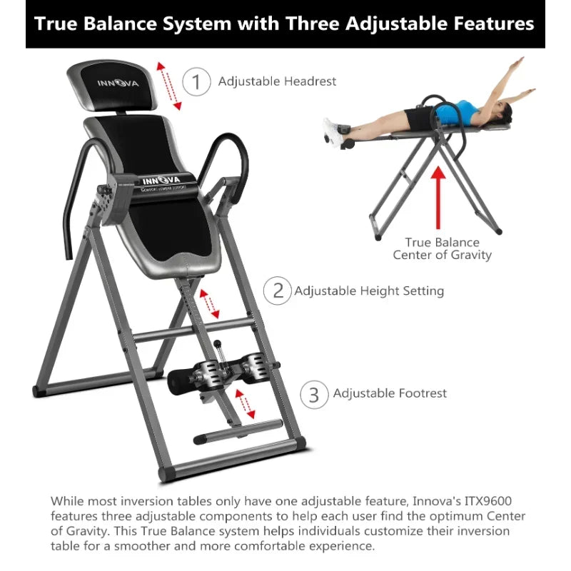 NNEOBA Heavy Duty Deluxe Inversion Table Gym Machine with Gravity Boots