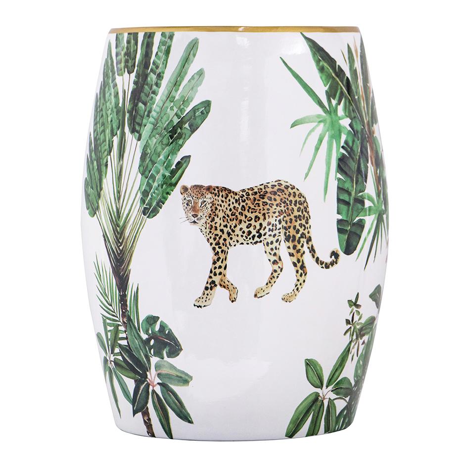 LEOPARD CERAMIC STOOL