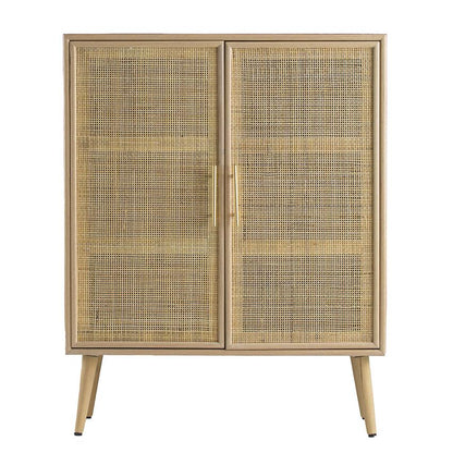 TWO DOOR RATTAN CABINET