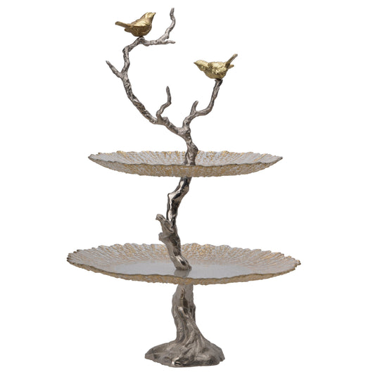 BIRD AND TREE CAKE STAND