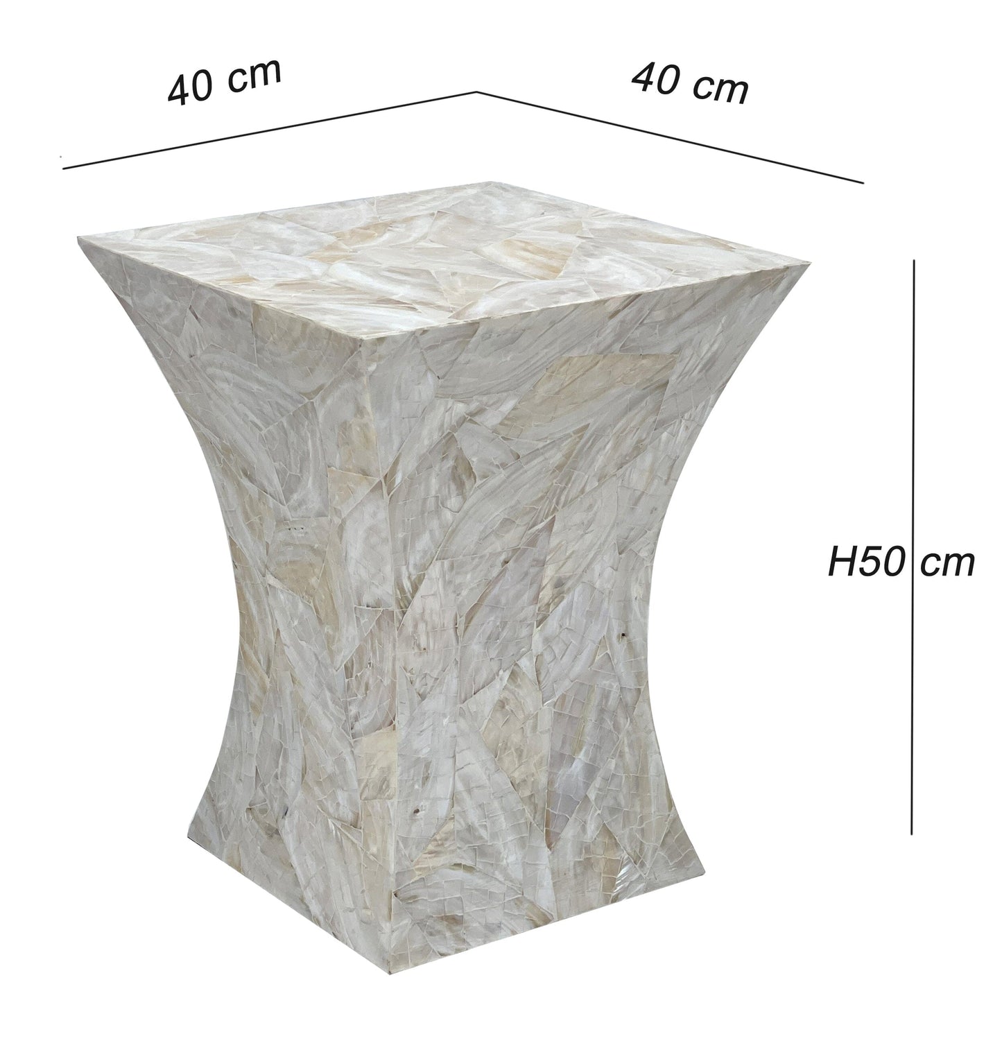 GLEESON MOTHER OF PEARL HAND MADE SIDE TABLE