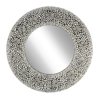 SWIRL MOTHER OF PEARL HAND MADE MIRROR