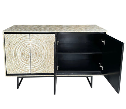 MOTHER OF PEARL HAND MADE SWIRL SIDEBOARD