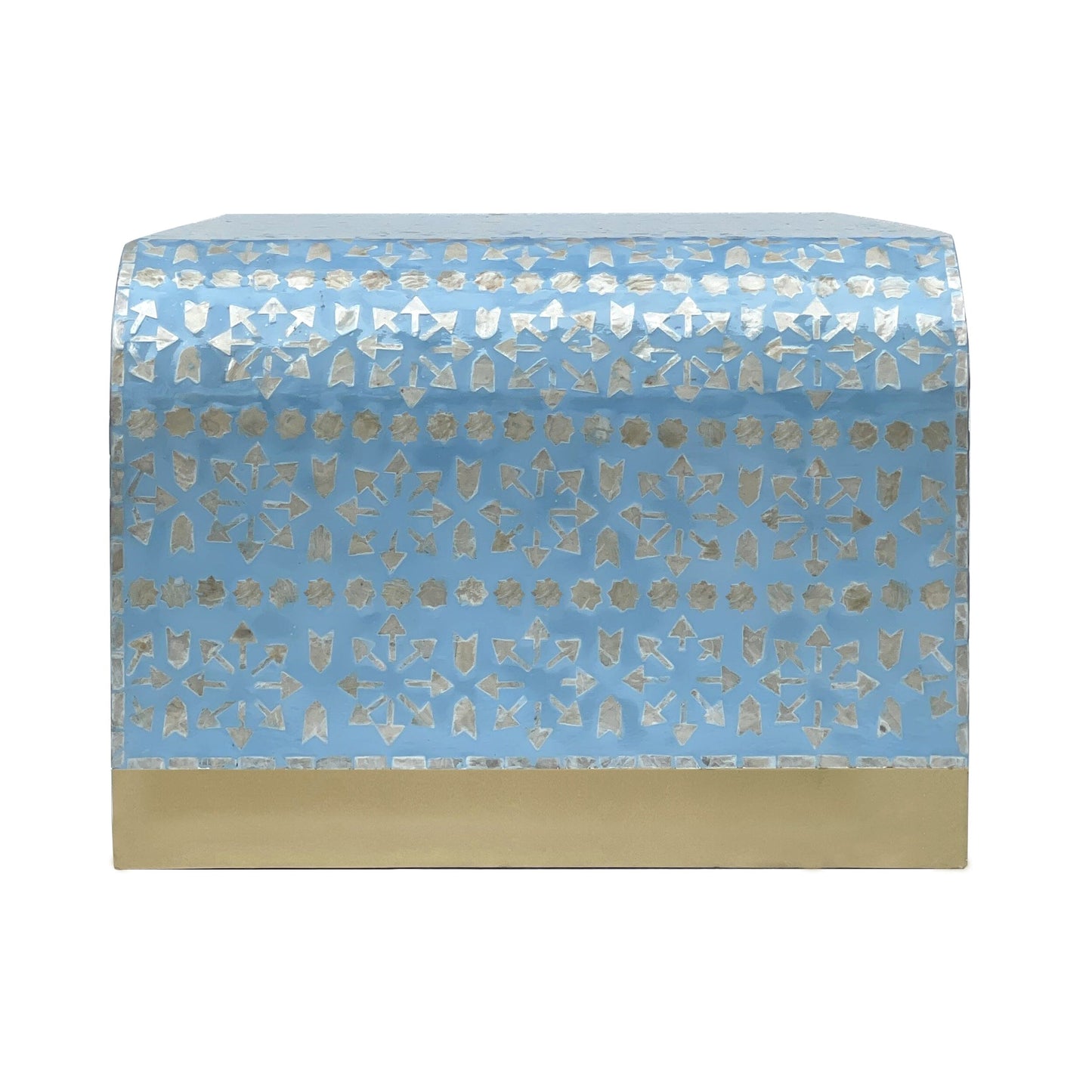 MOTHER OF PEARL MEDITERRANEAN BREEZE LOW PROFILE COFFEE TABLE