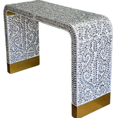 MOTHER OF PEARL MONOCHROME ELEGANCE CONSOLE TABLE