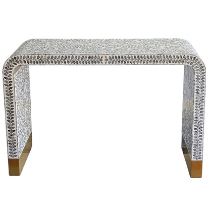 MOTHER OF PEARL MONOCHROME ELEGANCE CONSOLE TABLE