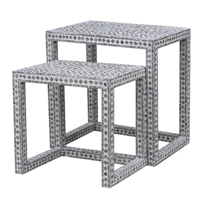 CLAIRE SHELL INLAY NESTING TABLES