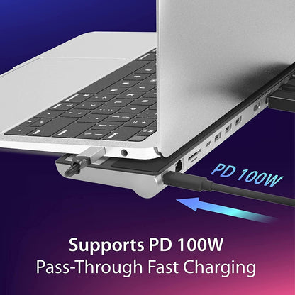 (Refurbished) JCD543P USB-C Triple Display Docking Station with 100W PD adaptor (USB-C to VGA/HDMI/DP, RJ45, SD card, USB-A x 3, USB-C x 1, USB-C PD)