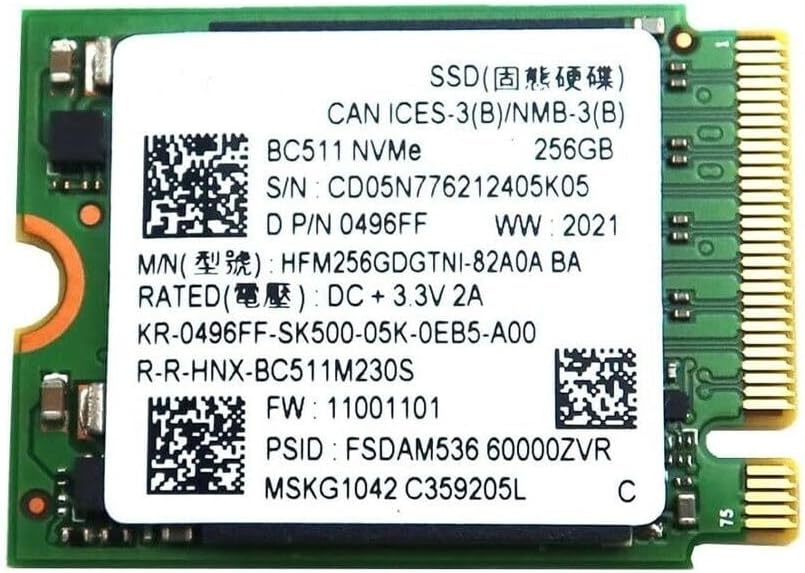 (Refurbished) BC511 HFM256GDGTNI-82A0A 256 GB M.2 30mm Solid State Drive