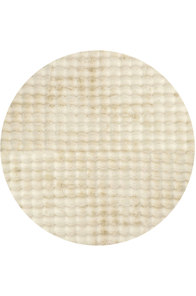 Bubble Washable Rug - Natural 100X100Cm