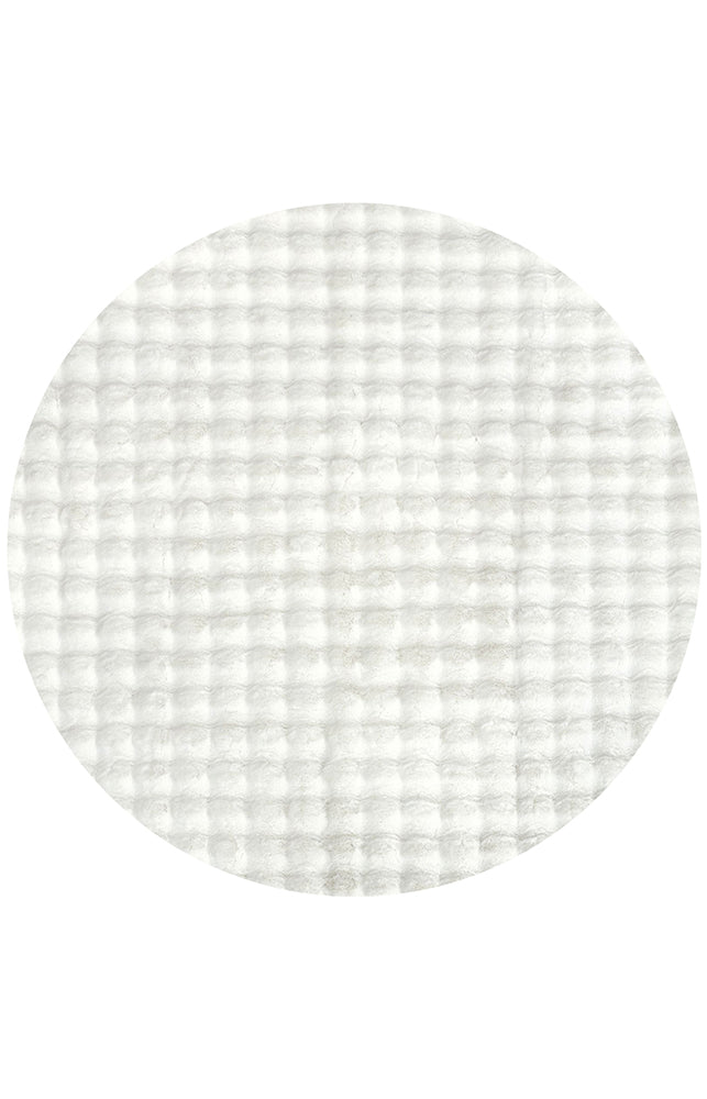 Bubble Washable Rug - White 100X100Cm